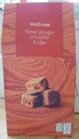 Stem ginger crumbly fudge