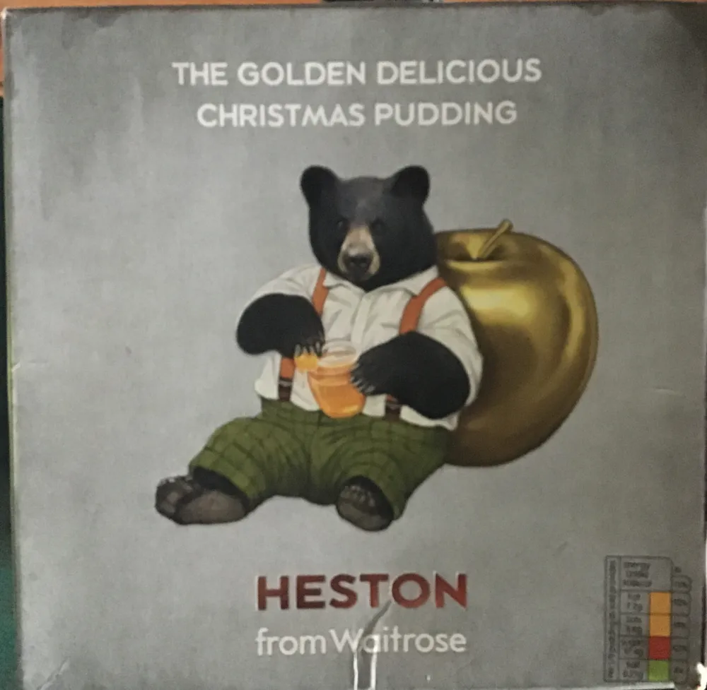 The golden delicious Christmas pudding