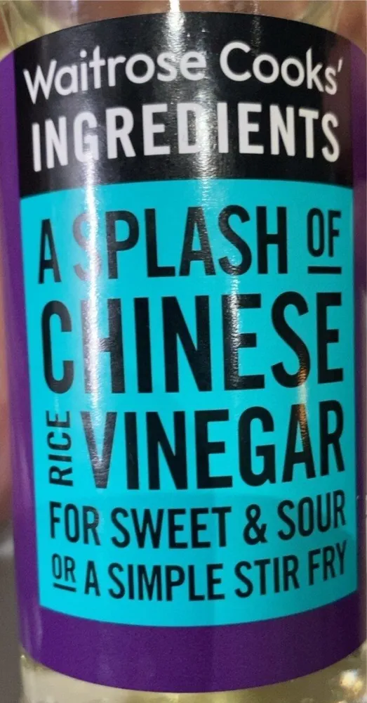 a splash of Chinese rice vinegar