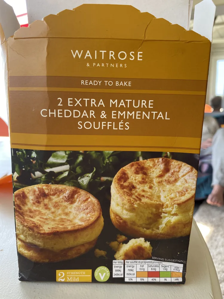 Cheddar&Emmental cheese souffles