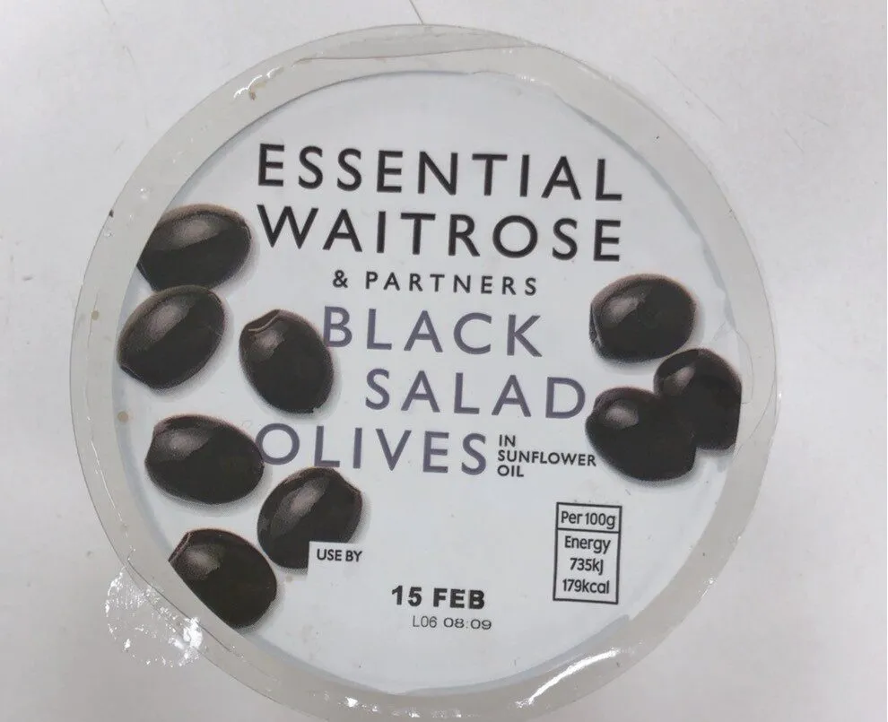 Black salad olives