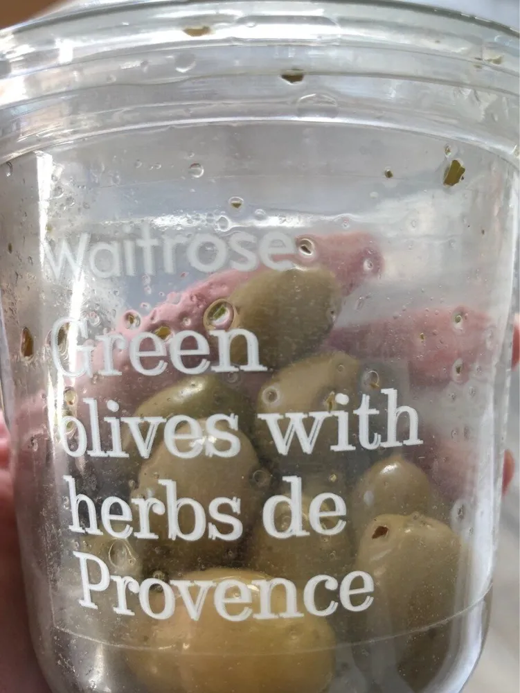 Green olives with herbs de provence