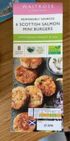 6 Scottish Salmon mini burgers