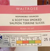6 scottish smoked salmon terrine slices