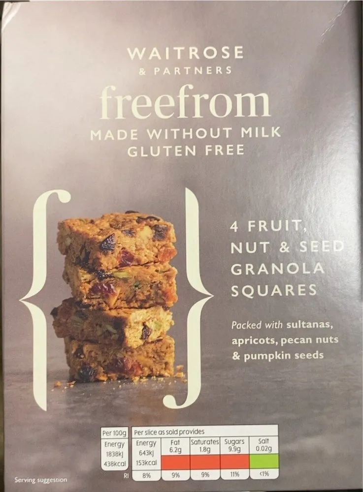 freefrom - 4 Fruit, Nut & Seed Granola Squares