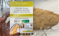 2 lighty dusted lemon sole fillets
