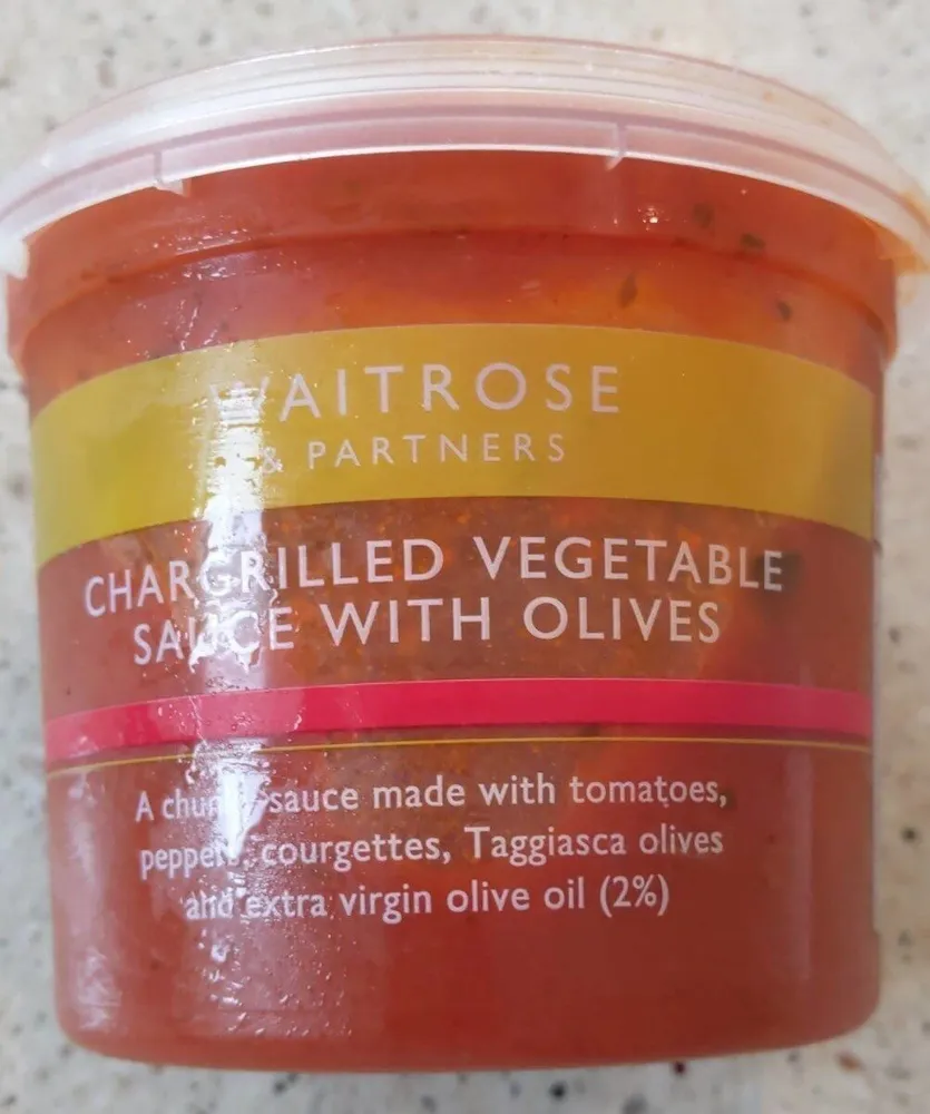 Chargrilled vegetable sauce with olives