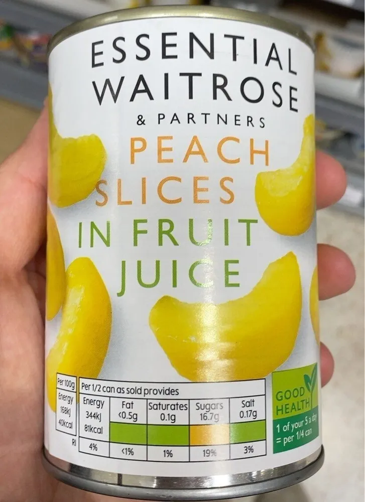 Peach slices in fruit juice
