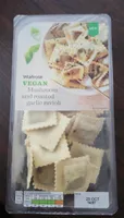 Vegan mushroom and roasted garlic raviolis