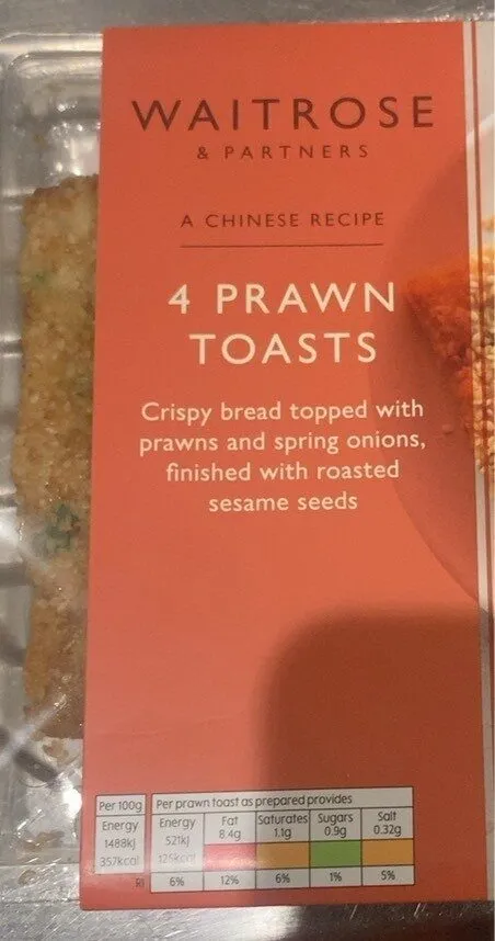4 prawn toasts