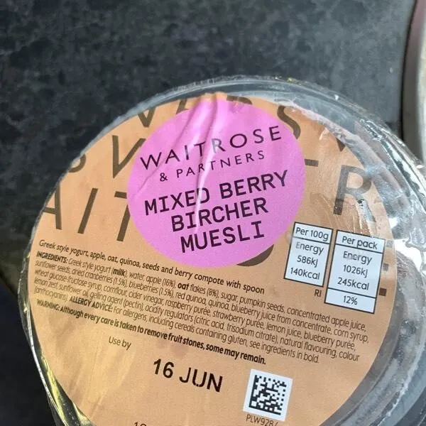 Mixed berry Bircher