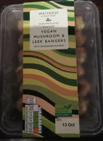 Vegan mushroom and leek bangers