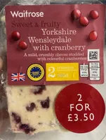 Yorkshire Wensleydale with cranberry