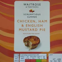Chicken, ham & english mustard Pie