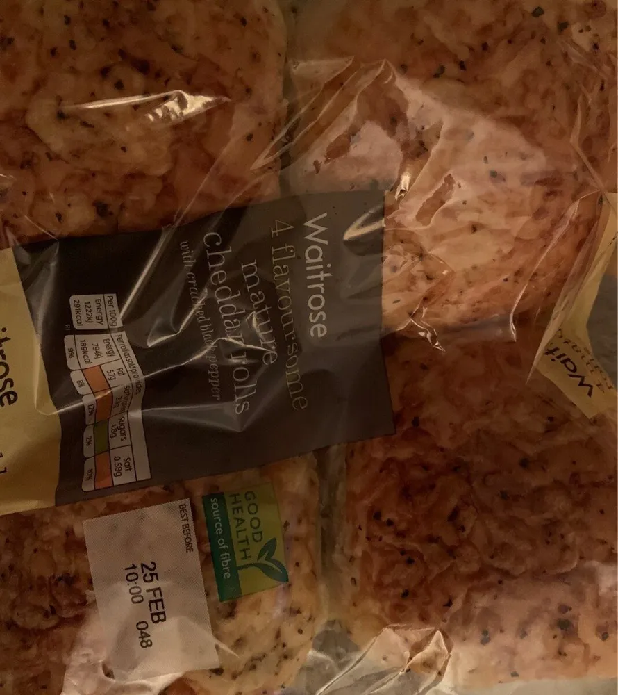 Mature cheddar rolls