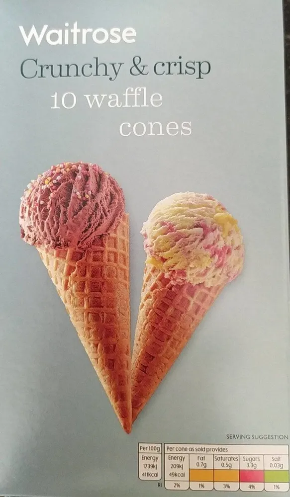 Crunchy and crisp waffle cones