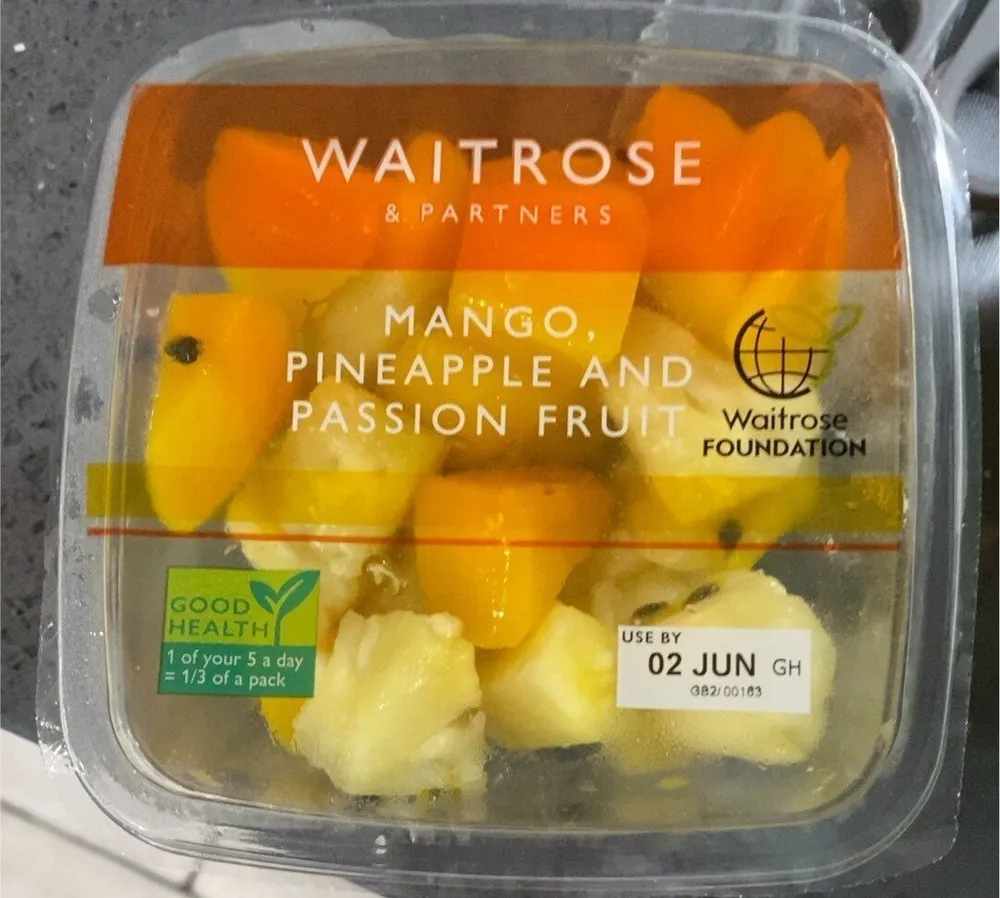 Mango, pineapple and passion fruit