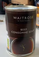 Beef consummé soup