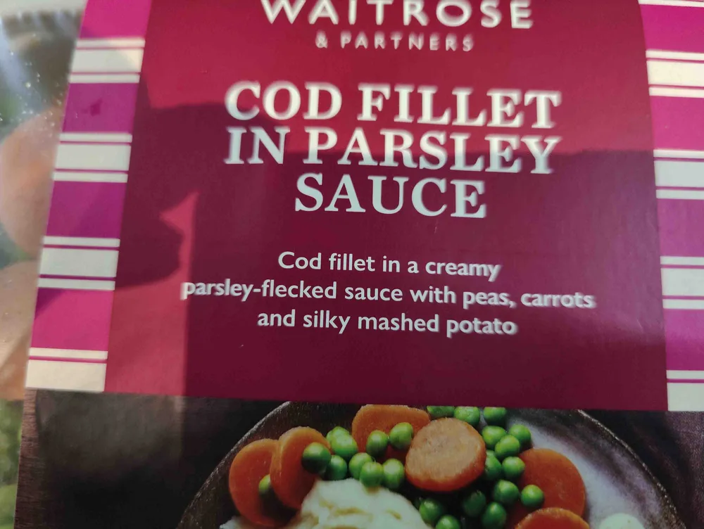 Cid fillet in parsley sauce