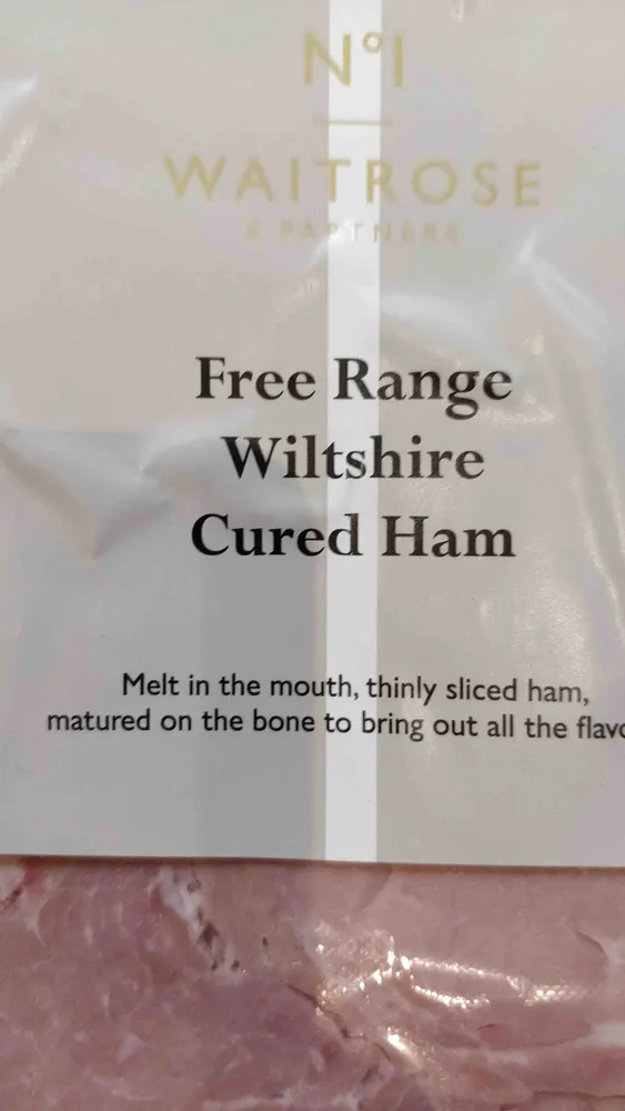 Free range Wiltshire cured ham