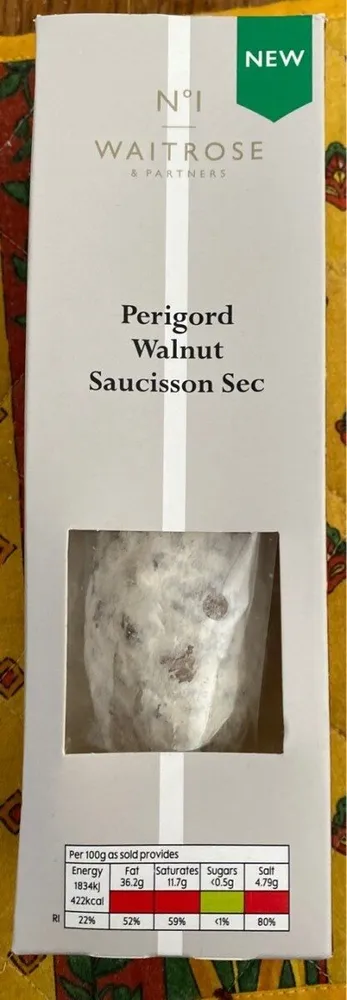 Perigord Walnut Saucisson Sec
