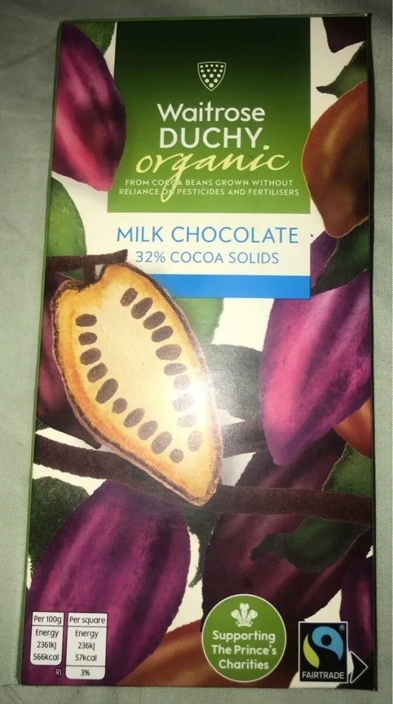 Waitrose duchy organic milk chocolate