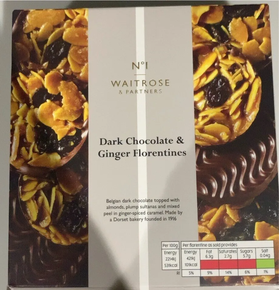 Dark Chocolate & Ginger Florentines