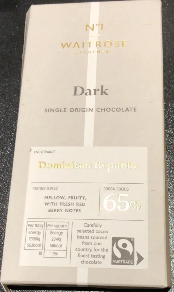 Single origin dark chocolate