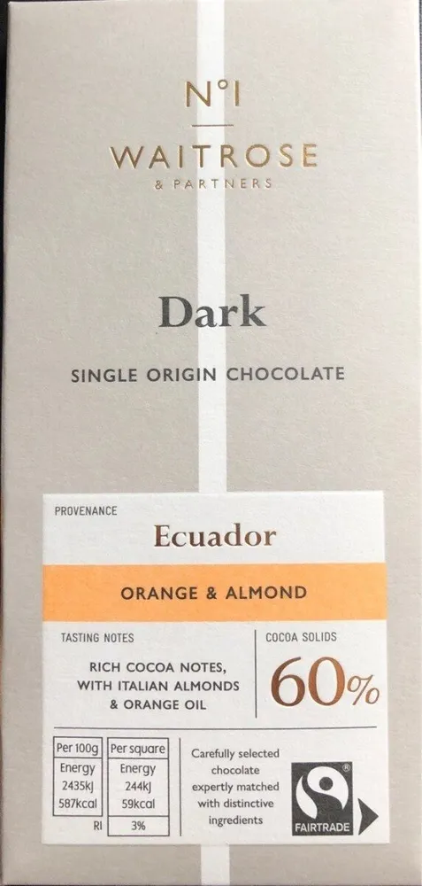 Dark single origin chocolate orange & almond