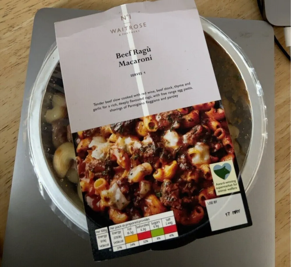 Beef ragu macaroni