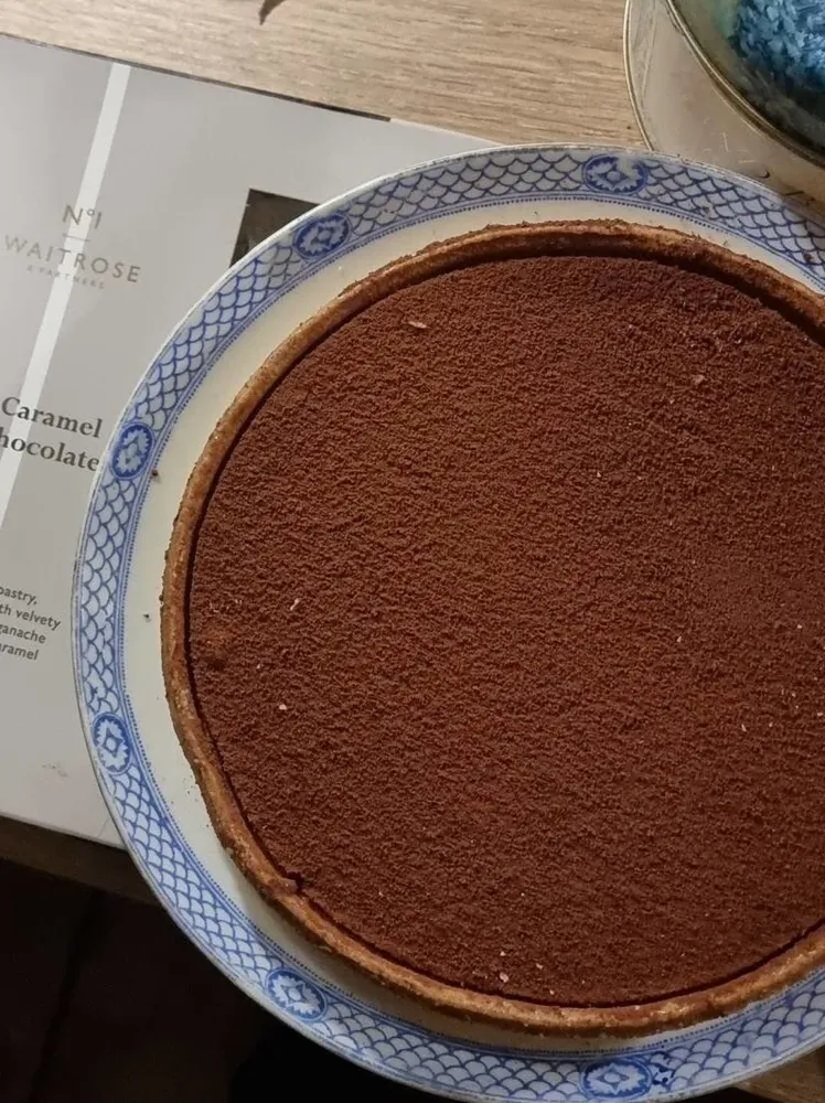 Salted caramel and Belgian chocolate tart