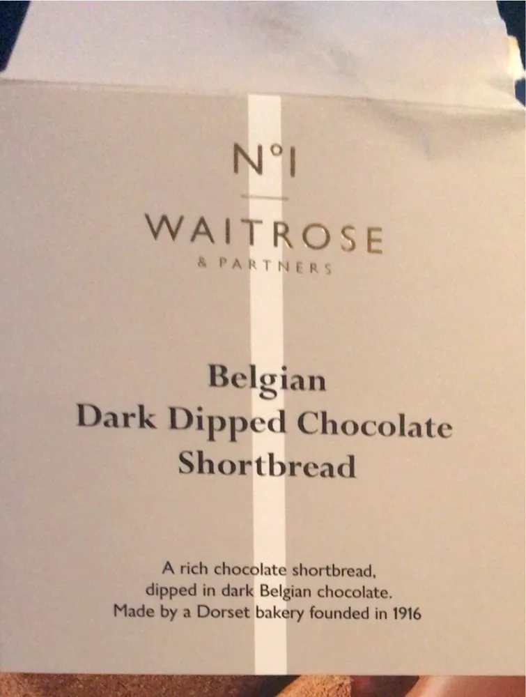 Belgian derk dipped chocolate shortbread