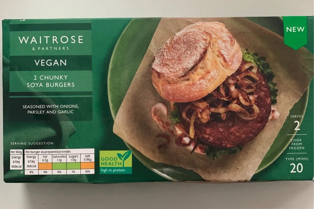 Chunky soya burgers