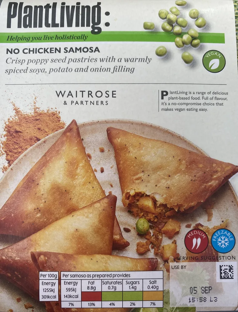 Waitrose Vegan  No Chicken Samosa