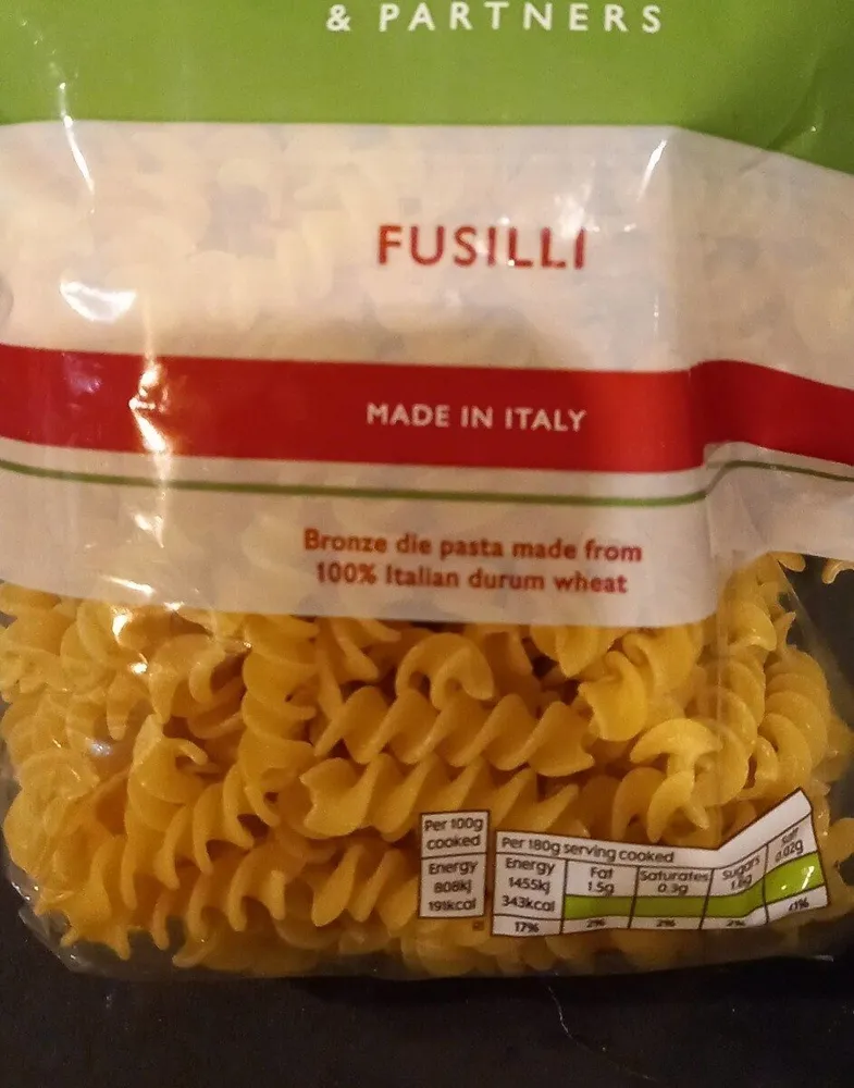 Fusilli pasta