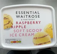 Raspberry ripple soft scoop ice crea