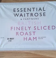 Finely sliced roast ham