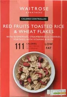 Red fruits toasted rice and wheat flakes