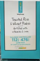 Toasted rice and wheat flakes