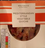 Mediterranean style vegetable quiche