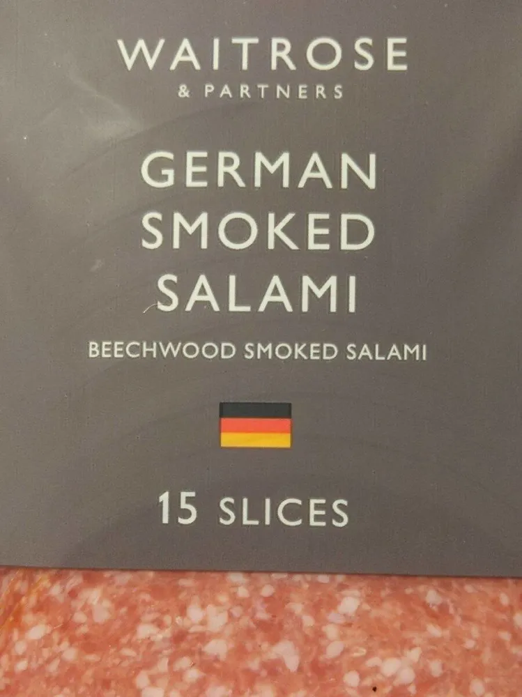 German smoked salami