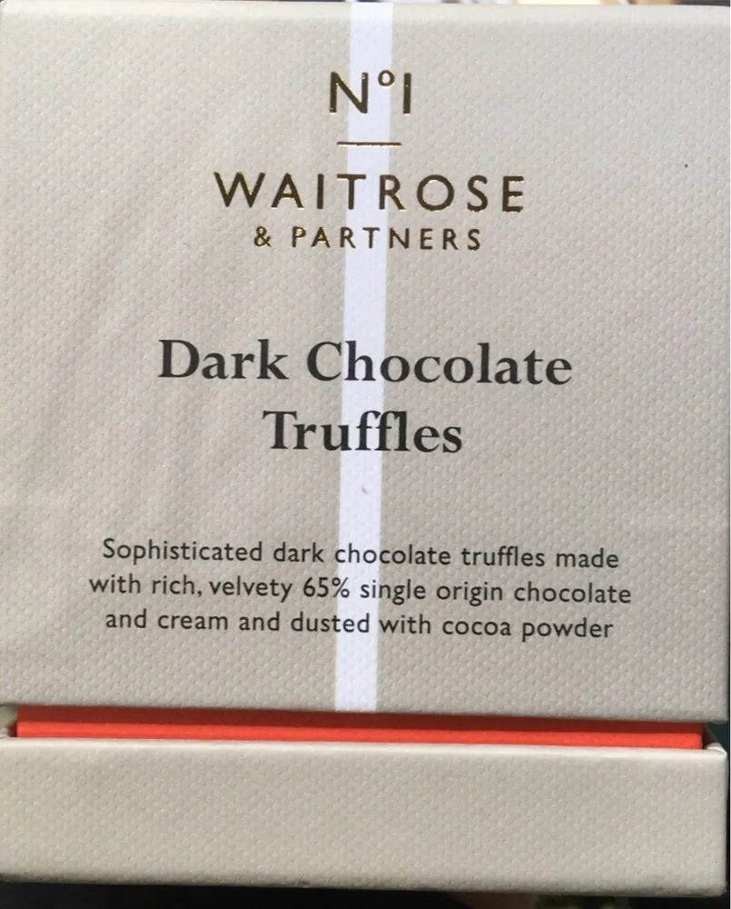 Dark chocolate truffles
