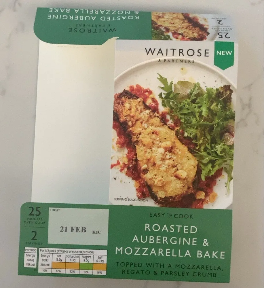 Roasted Aubergine & Mozzarella Bake