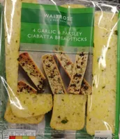 4 garlic and ciabatta breadsticks