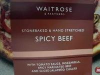 Spicy beef pizza