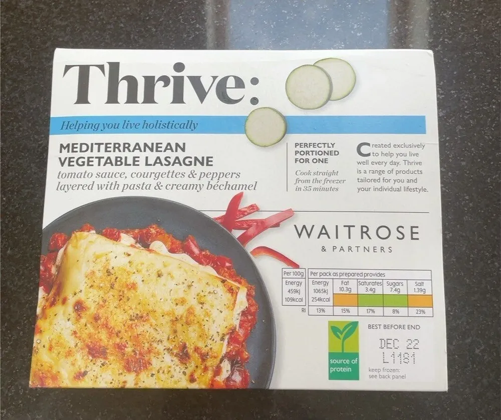 Meditteranean vegetable lasagne