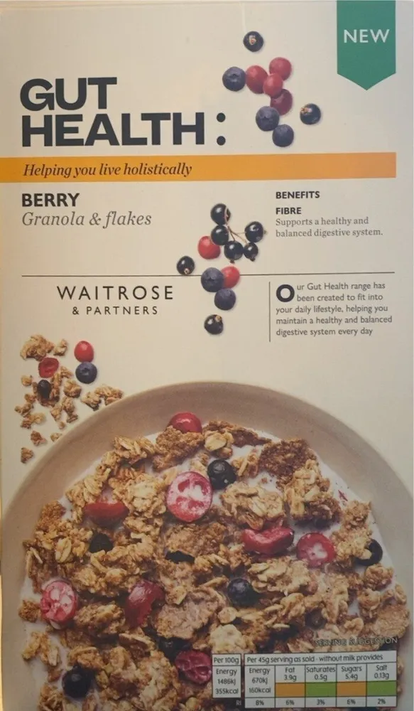 Berry granola and flakes