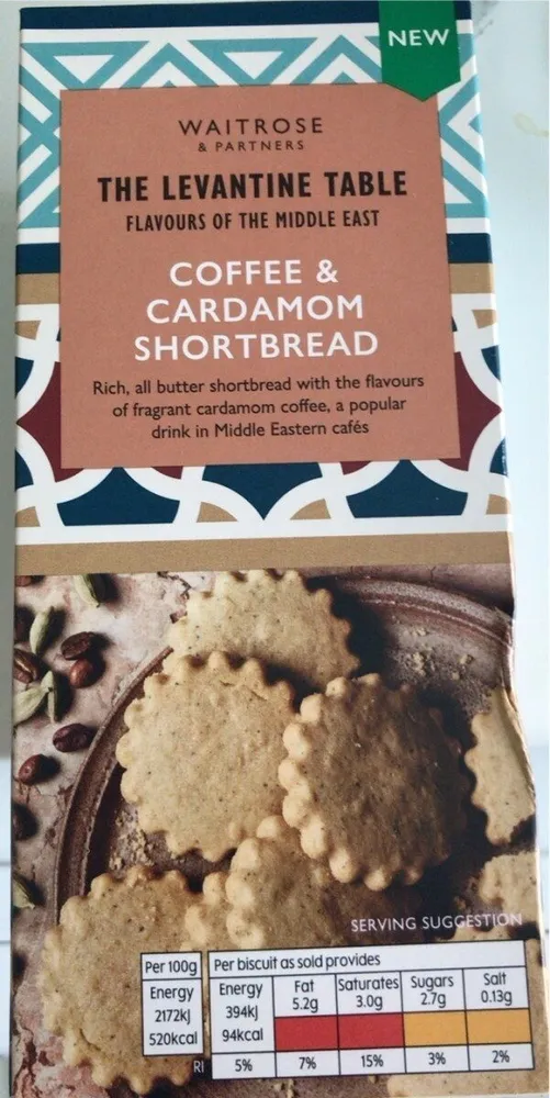 Coffee and cardamom shortbread