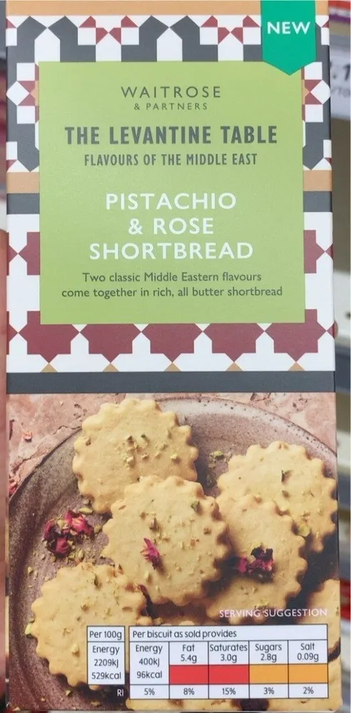 The levantine table pistachio rose shortbread