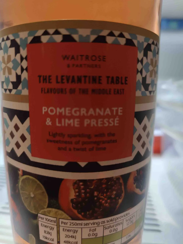 Pomegranate and lime pressé
